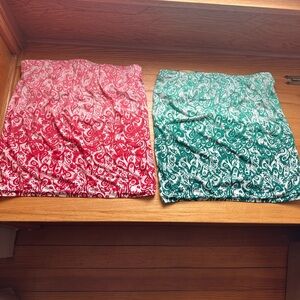 Red and Green Tube Tops from The Limited size Medium